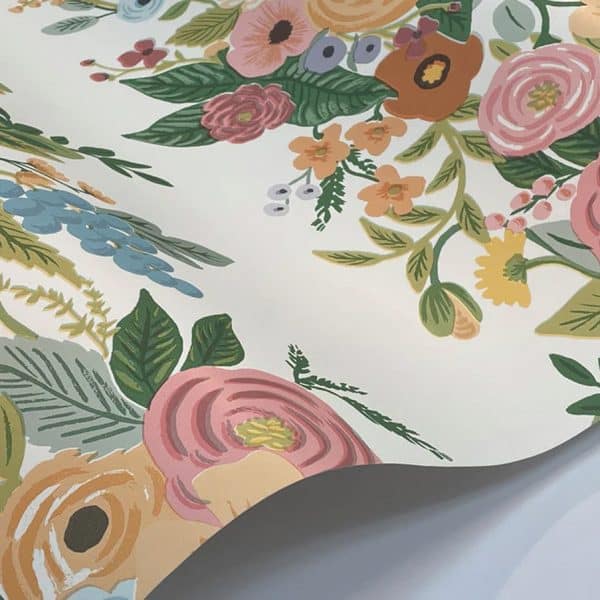 Papel pintado floral estampado multicolor pastel Garden Party Trellis RP7311 - Imagen 4