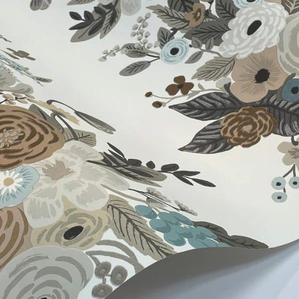 Papel pintado floral estampado multicolor tonos beige Garden Party Trellis RP7313 - Imagen 4