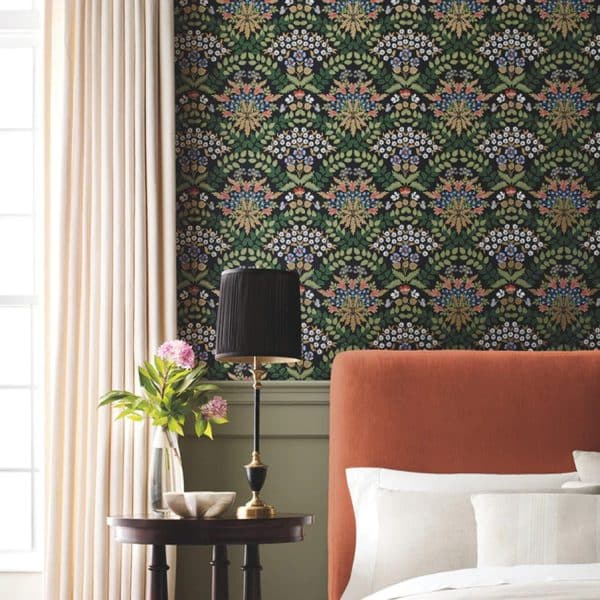 Papel pintado estilo floral de color negro multicolor Bramble RP7318 - Imagen 3