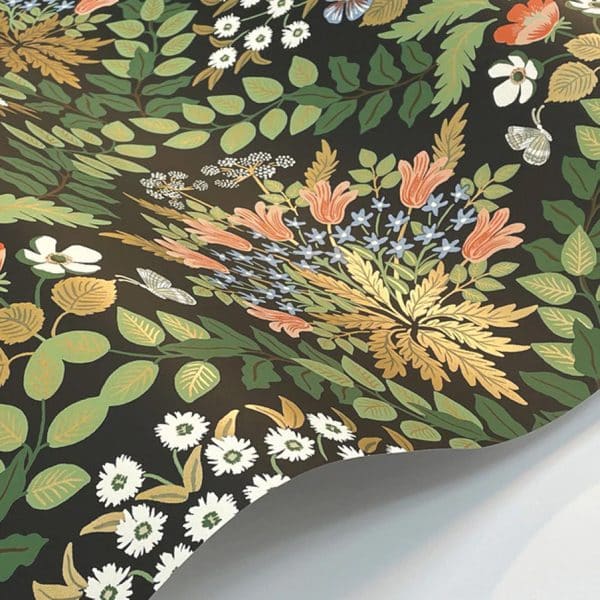Papel pintado estilo floral de color negro multicolor Bramble RP7318 - Imagen 4