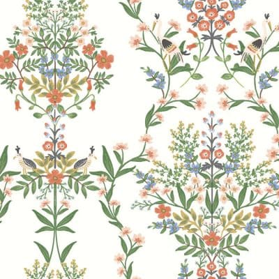 Papel pintado estilo floral multicolor Luxembourg RP7328