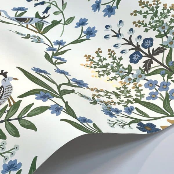 Papel pintado estilo floral color azul Luxembourg RP7330 - Imagen 4