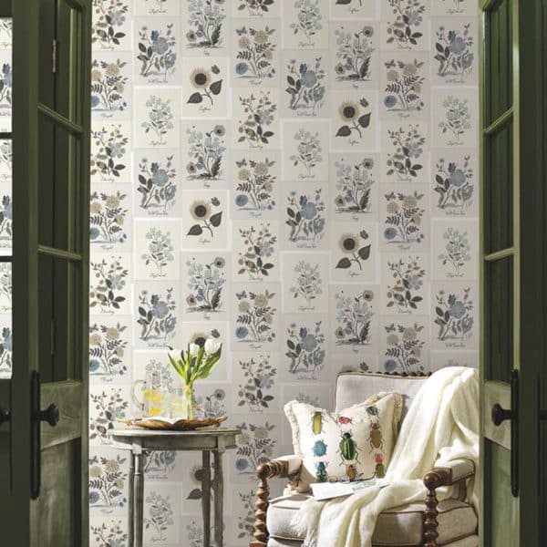 Papel pintado office en color beige Botanical Prints RP7336 - Imagen 3