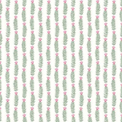 Papel pintado de flores color verde Eden RP7340