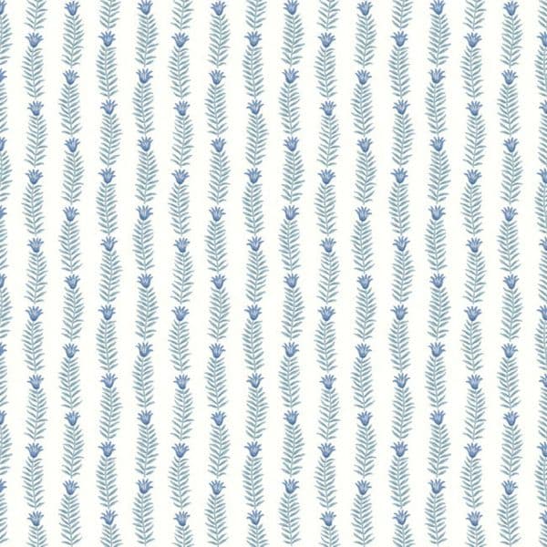 Papel pintado de flores color azul Eden RP7341