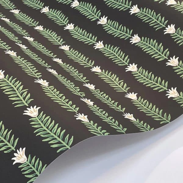 Papel pintado de flores color negro Eden RP7344 - Imagen 4