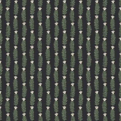 Papel pintado de flores color negro Eden RP7344