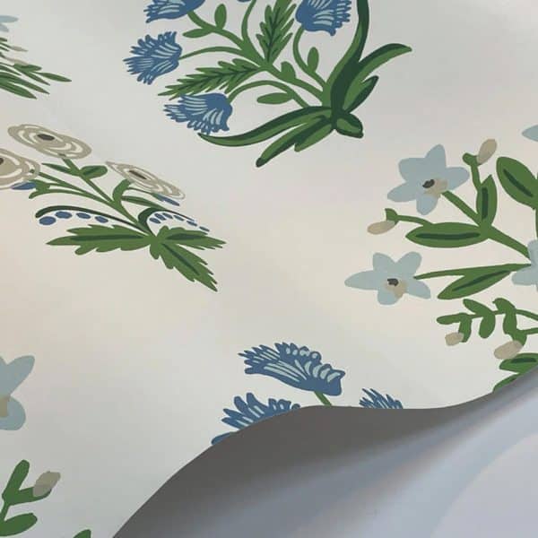 Papel pintado estampado flores de color azul Mughal Rose RP7347 - Imagen 5