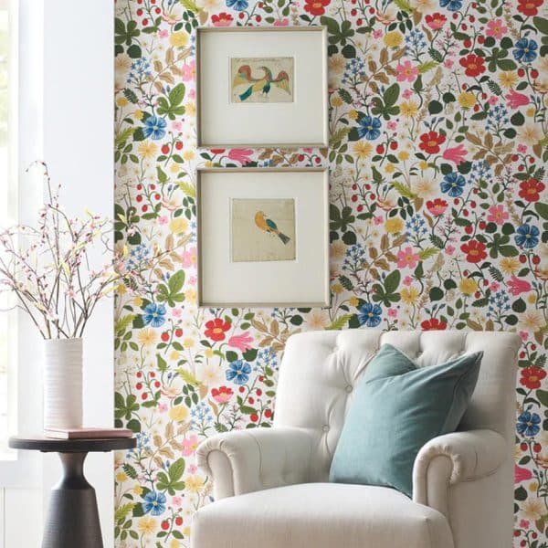 Papel pintado estampado floral multicolor Strawberry Fields RP7354W1 - Imagen 3