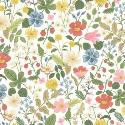 Papel pintado estampado floral multicolor Strawberry Fields RP7354W1