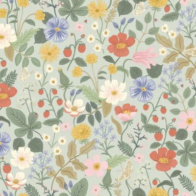 Papel pintado estampado floral multicolor Strawberry Fields RP7356W1