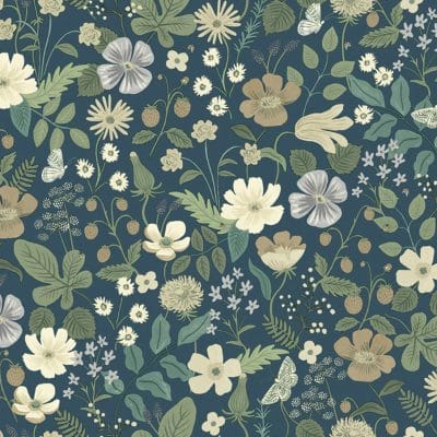 Papel pintado estampado floral multicolor Strawberry Fields RP7359W1