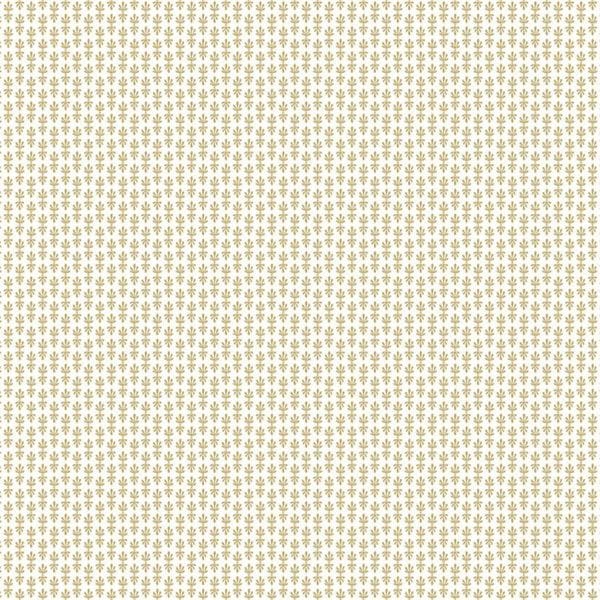 Papel pintado dibujo pequeño en color dorado metálico Petal RP7360