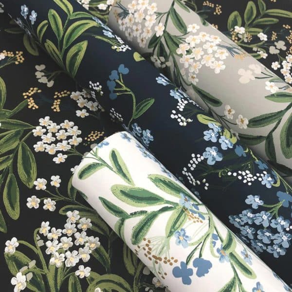 Papel pintado estilo floral de color negro Cornflower RP7384 - Imagen 5