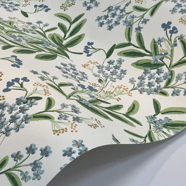 Papel pintado estilo floral de color verde y azul Cornflower RP7382 - Imagen 4