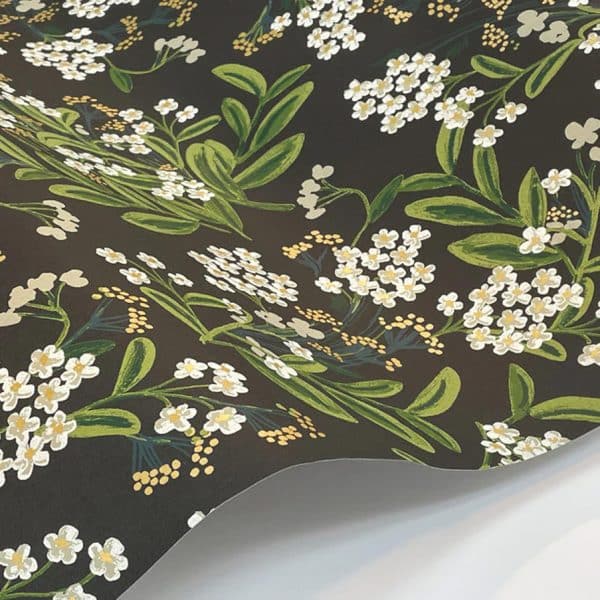 Papel pintado estilo floral de color negro Cornflower RP7384 - Imagen 4