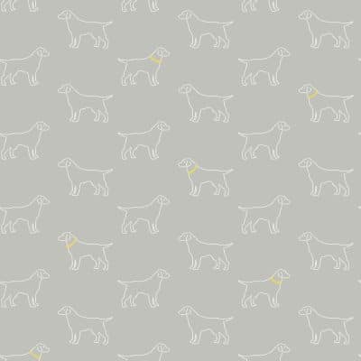 Papel pintado infantil en color gris Flora y Fauna 3122-10403