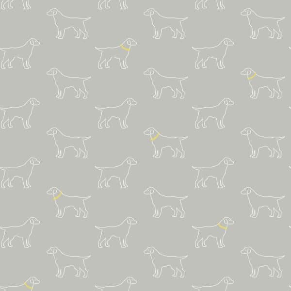 Papel pintado infantil en color gris Flora y Fauna 3122-10403