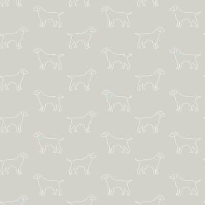 Papel pintado infantil en color gris Flora y Fauna 3122-10414