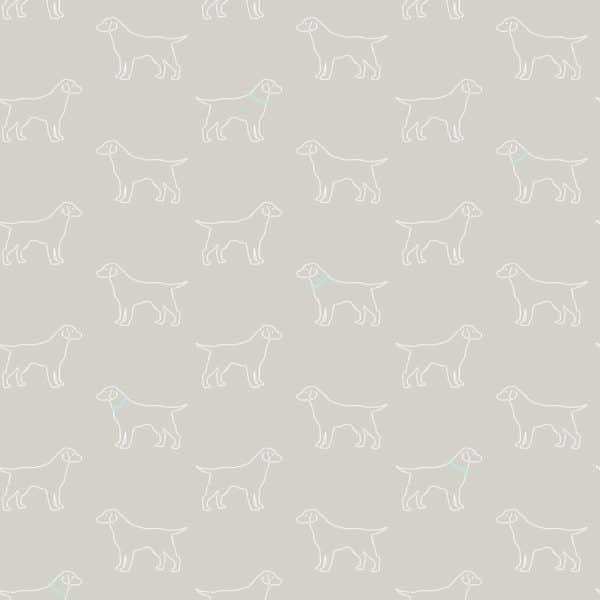 Papel pintado infantil en color gris Flora y Fauna 3122-10414