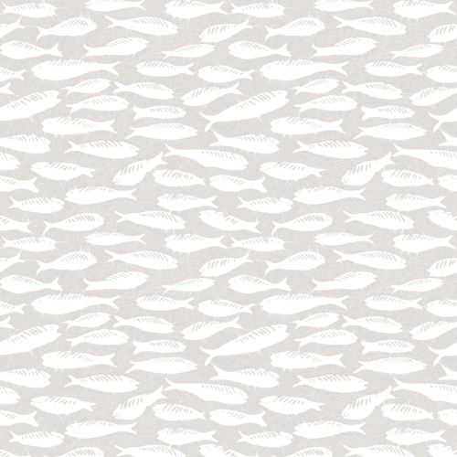Papel pintado de peces en color gris Flora y Fauna 3122-10500