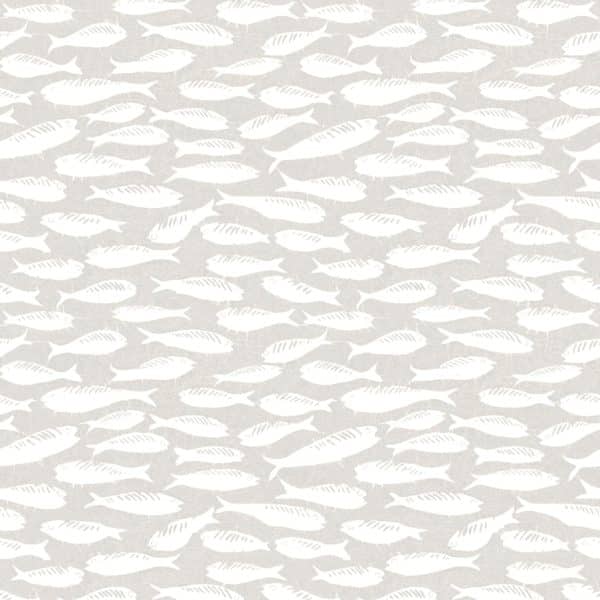 Papel pintado de peces en color gris Flora y Fauna 3122-10500