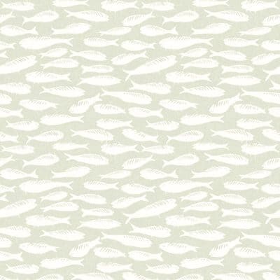 Papel pintado de peces en color verde Flora y Fauna 3122-10514