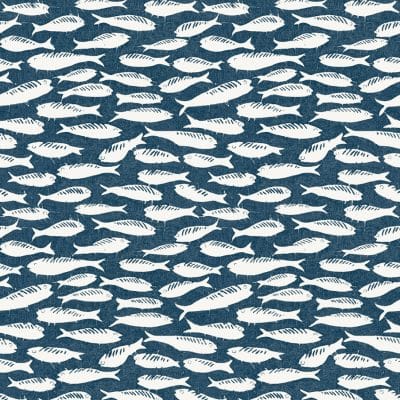Papel pintado de peces en color azul Flora y Fauna 3122-10522