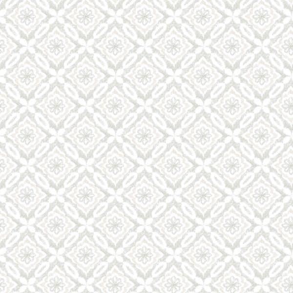 Papel pintado geométrico en color gris Flora y Fauna 3122-10700