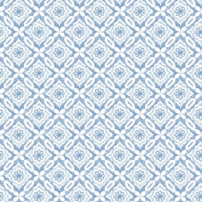 Papel pintado geométrico en color azul Flora y Fauna 3122-10702