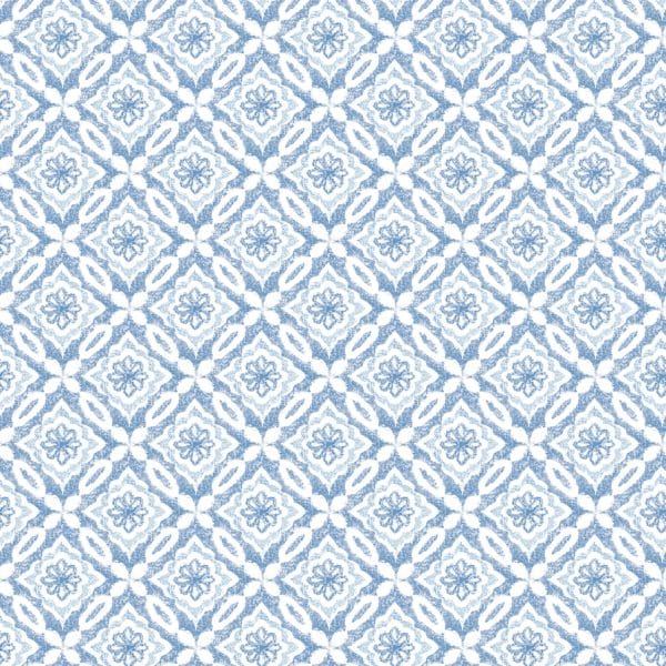 Papel pintado geométrico en color azul Flora y Fauna 3122-10702