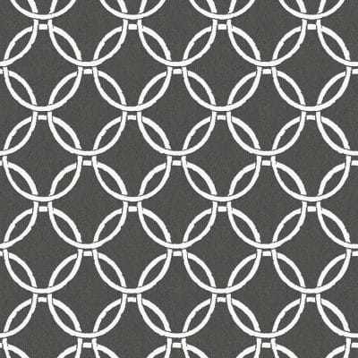 Papel pintado geométrico en color negro Flora y Fauna 3122-11000