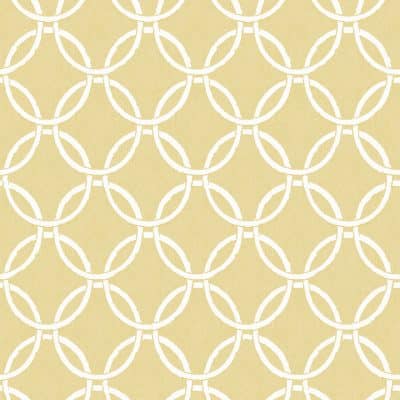 Papel pintado geométrico en color amarillo Flora y Fauna 3122-11003