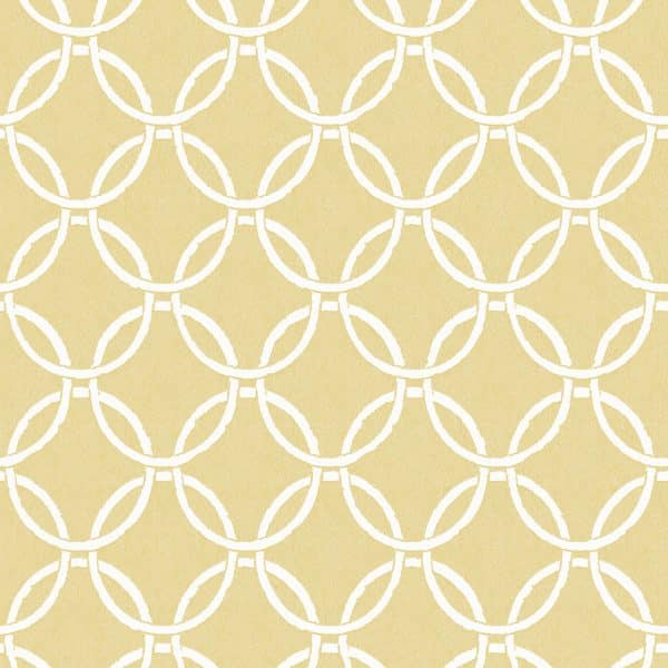 Papel pintado geométrico en color amarillo Flora y Fauna 3122-11003