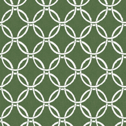 Papel pintado geométrico en color verde Flora y Fauna 3122-11004