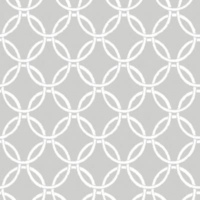 Papel pintado geométrico en color gris Flora y Fauna 3122-11030