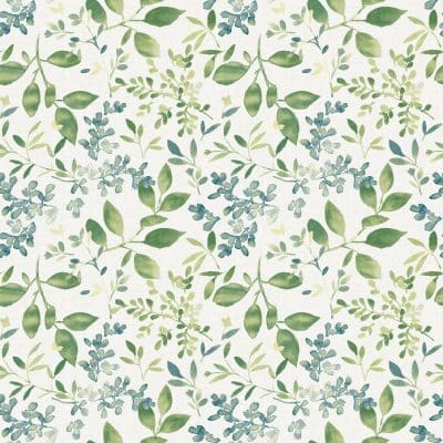 Papel pintado de hojas en color verde Flora y Fauna 3122-11104