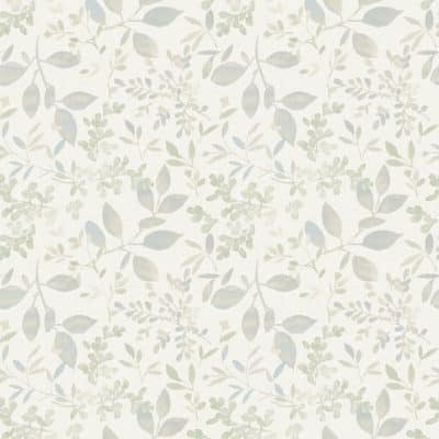 Papel pintado de hojas en color verde Flora y Fauna 3122-11114