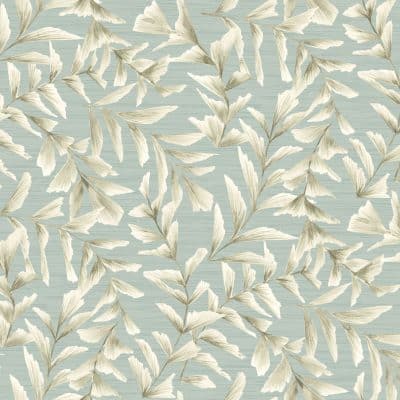 Papel pintado de hojas color verde Grasslands GL21804