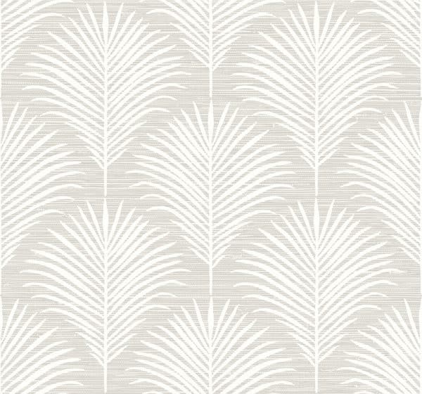 Papel pintado de hojas en color gris Grasslands GL20105