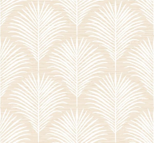 Papel pintado de hojas en color beige Grasslands GL20107