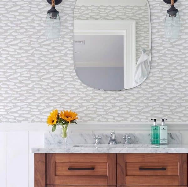 Papel pintado de peces en color gris Flora y Fauna 3122-10500 - Imagen 3