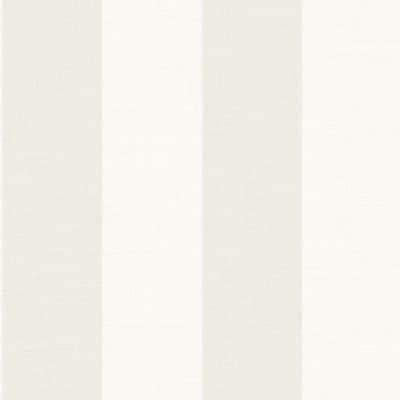 Papel pintado de rayas en color beige y blanco Williamburg Rayure 28460104