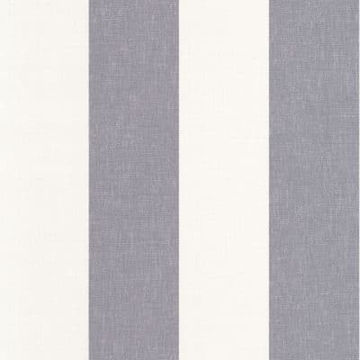Papel pintado de rayas en color gris y blanco Williamburg Rayure 28466810