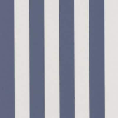 Papel pintado de rayas en color azul Baltic Rayure 29256520