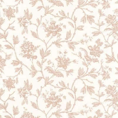 Papel pintado de toile de jouy en color rosa Rosa 87964122