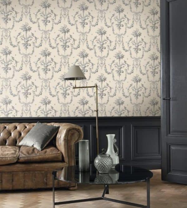 Papel pintado de toile de jouy en color rojo Corne D'abondance 87928213 - Imagen 4