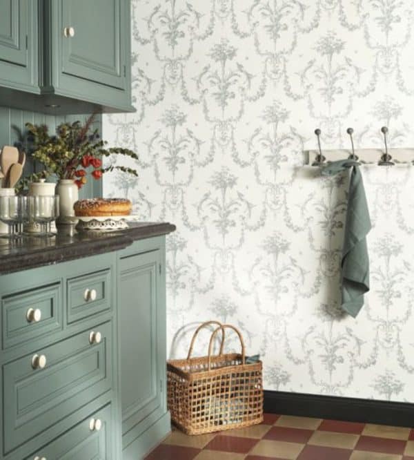 Papel pintado de toile de jouy en color azul Corne D'abondance 87926716 - Imagen 3