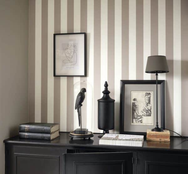 Papel pintado de rayas en color gris Five O´clock 85831358 - Imagen 3
