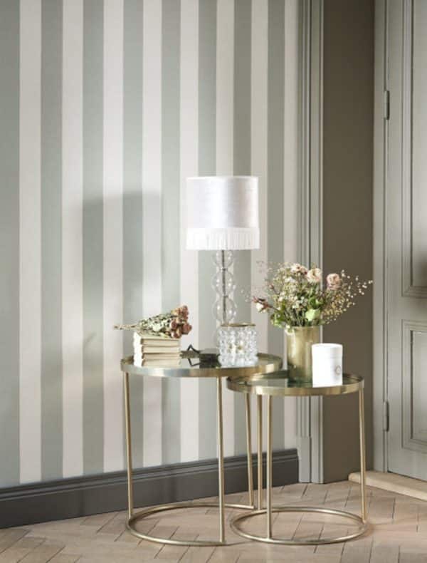 Papel pintado de rayas en color gris Five O´clock 85831358 - Imagen 4